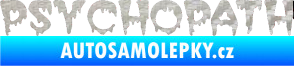 Samolepka Psychopath 3D karbon stříbrný