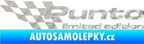 Samolepka Punto limited edition levá 3D karbon stříbrný