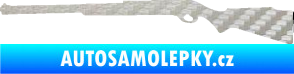 Samolepka Puška 001 levá 3D karbon stříbrný