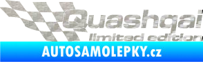 Samolepka Quashqai limited edition levá 3D karbon stříbrný