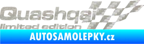 Samolepka Quashqai limited edition pravá 3D karbon stříbrný