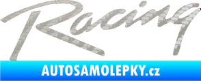 Samolepka Racing 003 3D karbon stříbrný