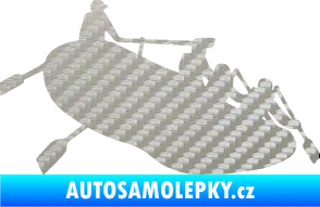 Samolepka Raft 001 pravá 3D karbon stříbrný