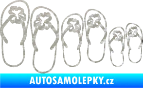 Samolepka Rodina v autě botičky 002 3D karbon stříbrný