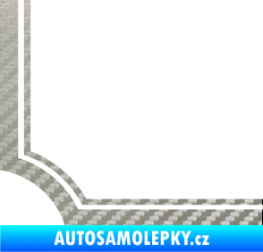 Samolepka Rohová samolepka 004 pravá 3D karbon stříbrný