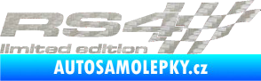Samolepka RS4 limited edition pravá 3D karbon stříbrný