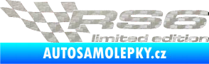 Samolepka RS6 limited edition levá 3D karbon stříbrný