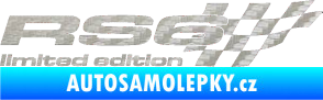 Samolepka RS6 limited edition pravá 3D karbon stříbrný