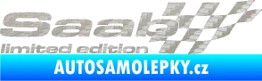Samolepka Saab limited edition pravá 3D karbon stříbrný
