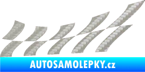 Samolepka Šachovnice 029 3D karbon stříbrný