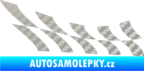 Samolepka Šachovnice 030 3D karbon stříbrný