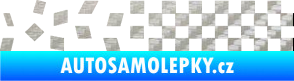 Samolepka Šachovnice 081 3D karbon stříbrný