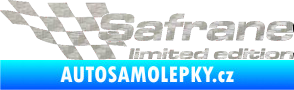 Samolepka Safrane limited edition levá 3D karbon stříbrný