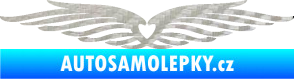 Samolepka Samolepka na zadní okno 002 srdce 3D karbon stříbrný