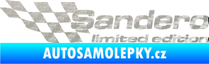 Samolepka Sandero limited edition levá 3D karbon stříbrný