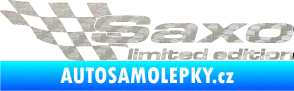 Samolepka Saxo limited edition levá 3D karbon stříbrný