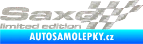 Samolepka Saxo limited edition pravá 3D karbon stříbrný