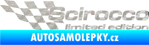Samolepka Scirocco limited edition levá 3D karbon stříbrný