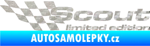 Samolepka Scout limited edition levá 3D karbon stříbrný