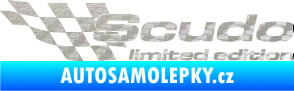 Samolepka Scudo limited edition levá 3D karbon stříbrný