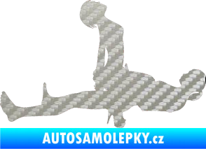 Samolepka Sexy siluety 034 3D karbon stříbrný