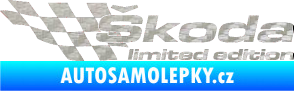 Samolepka Škoda limited edition levá 3D karbon stříbrný