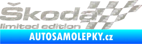 Samolepka Škoda limited edition pravá 3D karbon stříbrný
