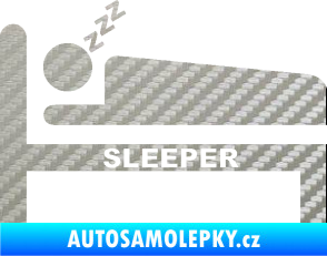 Samolepka Sleeper 3D karbon stříbrný