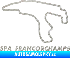 Samolepka Okruh Spa Francorchamps 3D karbon stříbrný