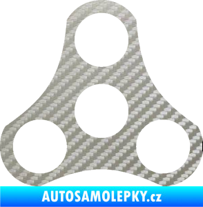 Samolepka Spinner 3D karbon stříbrný