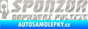 Samolepka Sponzor dopravní policie 004 3D karbon stříbrný
