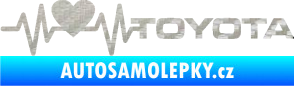 Samolepka Srdeční tep 023 pravá toyota 3D karbon stříbrný