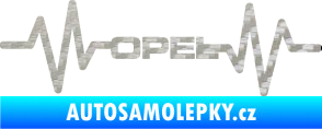 Samolepka Srdeční tep 029 Opel 3D karbon stříbrný