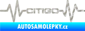 Samolepka Srdeční tep 033 Citigo 3D karbon stříbrný