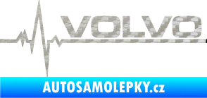 Samolepka Srdeční tep 037 pravá Volvo 3D karbon stříbrný