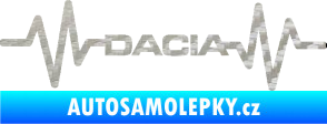 Samolepka Srdeční tep 044 levá Dacia 3D karbon stříbrný