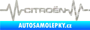 Samolepka Srdeční tep 057 Citroen 3D karbon stříbrný