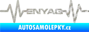 Samolepka Srdeční tep 063 Enyaq 3D karbon stříbrný