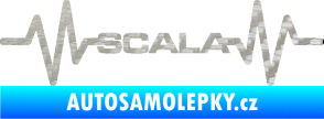 Samolepka Srdeční tep 075 Scala 3D karbon stříbrný