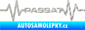 Samolepka Srdeční tep 076 Volkswagen Passat 3D karbon stříbrný