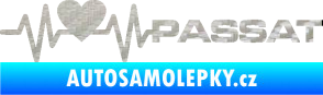 Samolepka Srdeční tep 077 pravá Volkswagen Passat 3D karbon stříbrný