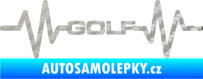Samolepka Srdeční tep 085 Volkswagen Golf 3D karbon stříbrný