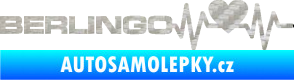 Samolepka Srdeční tep 092 levá Berlingo Citroen 3D karbon stříbrný