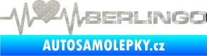 Samolepka Srdeční tep 092 pravá Berlingo Citroen 3D karbon stříbrný