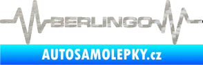 Samolepka Srdeční tep 093 Berlingo Citroen 3D karbon stříbrný
