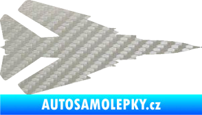 Samolepka Stíhací letoun 007 pravá MIG 3D karbon stříbrný