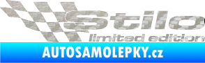 Samolepka Stilo limited edition levá 3D karbon stříbrný