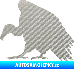 Samolepka Sup 001 levá 3D karbon stříbrný