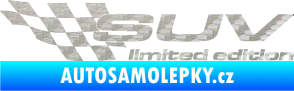 Samolepka SUV limited edition levá 3D karbon stříbrný