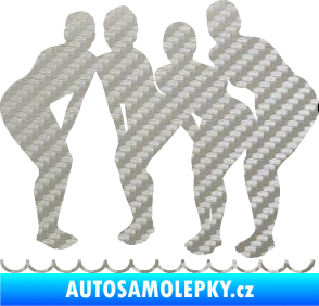 Samolepka Synchronizované plavání 001 tým 3D karbon stříbrný